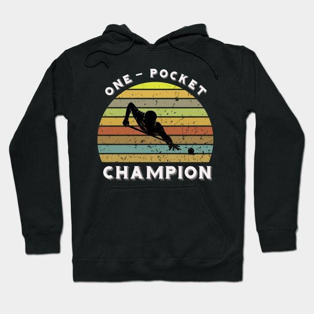 One pocket pool champion - retro billiards Hoodie by BB Funny Store